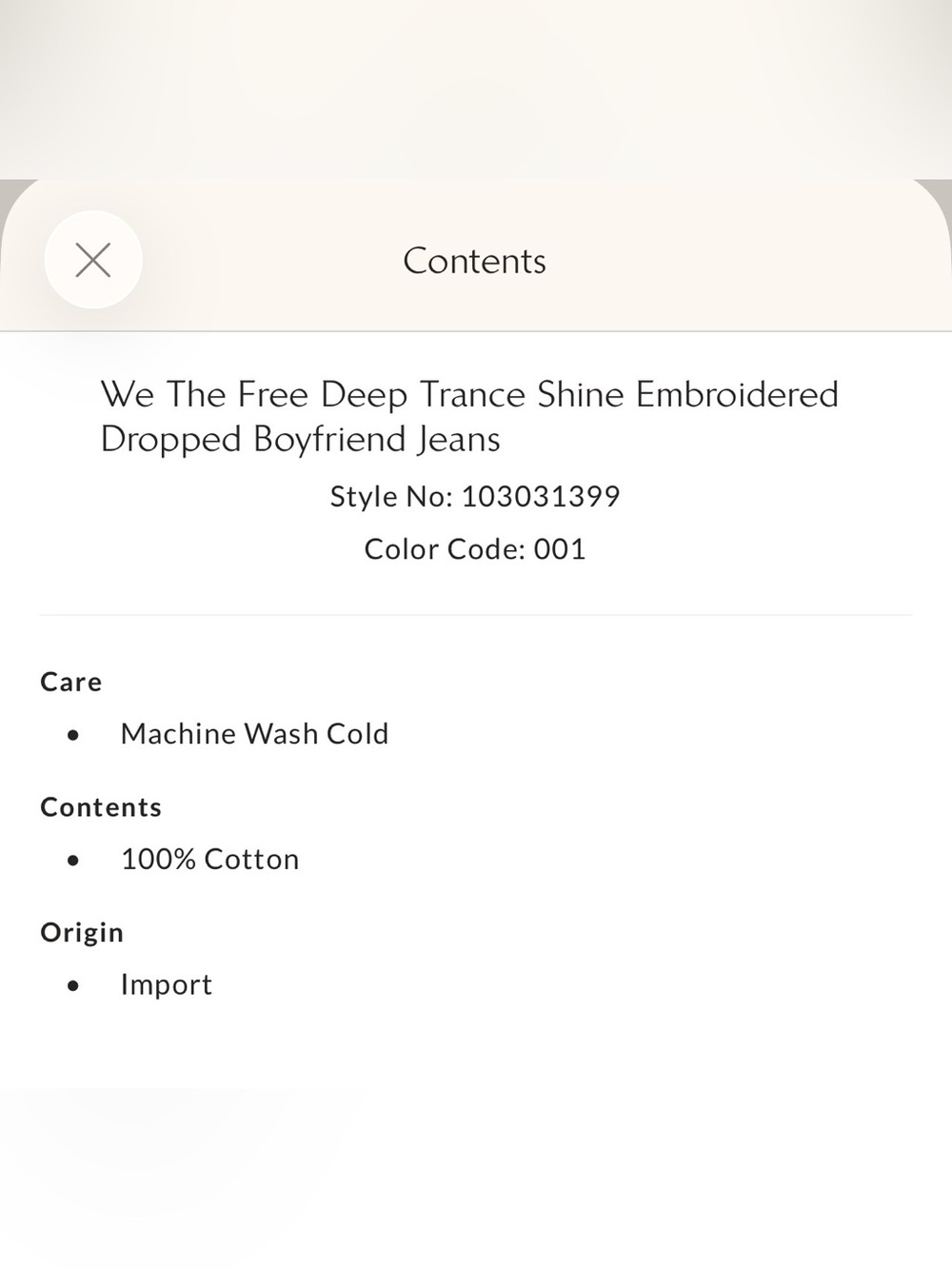 FP We the Free Deep Trance Shine Embroidered Dropped Boyfriend Jeans -NWT - Picture 11 of 11